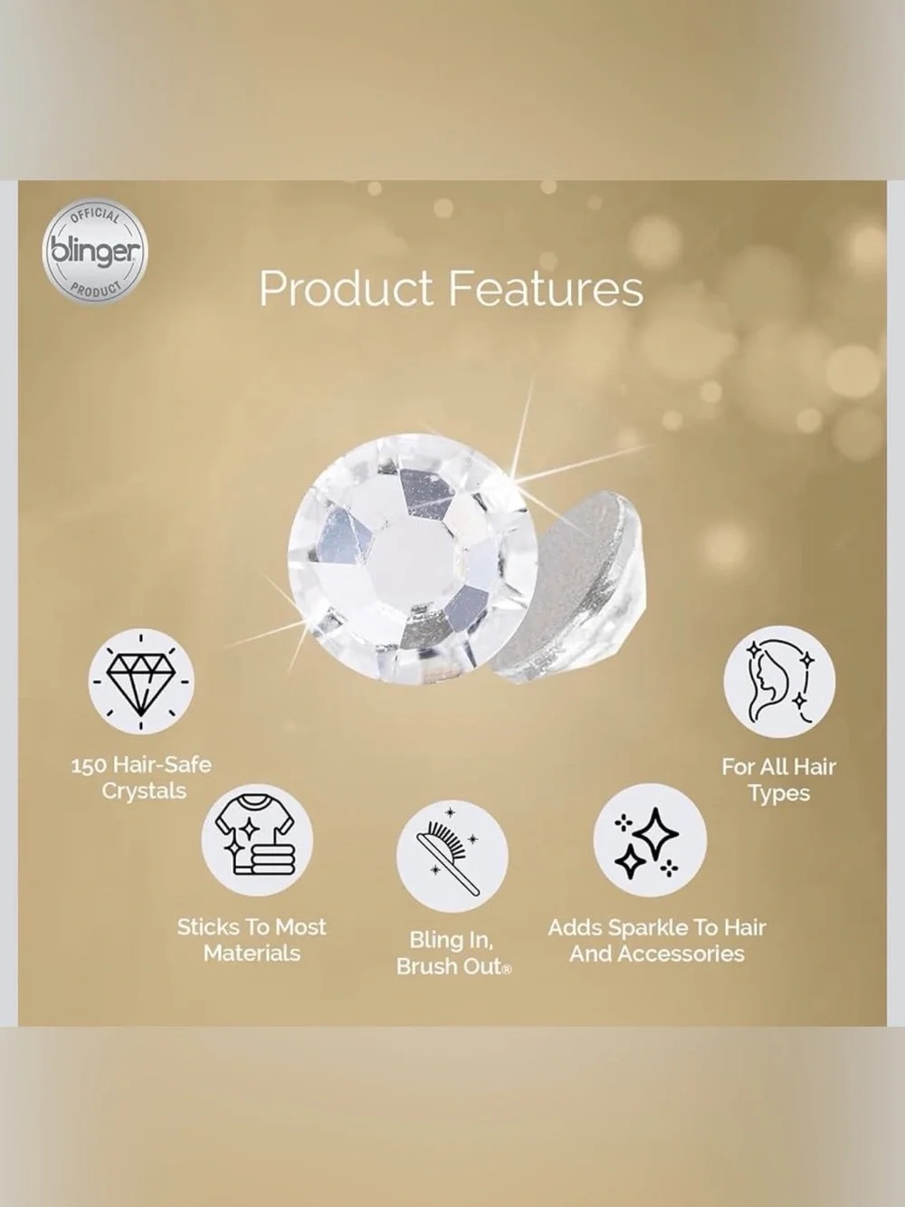 NIB - Blinger Vanity Starter Set - Hair Gem Stamper for Hair Jewelry